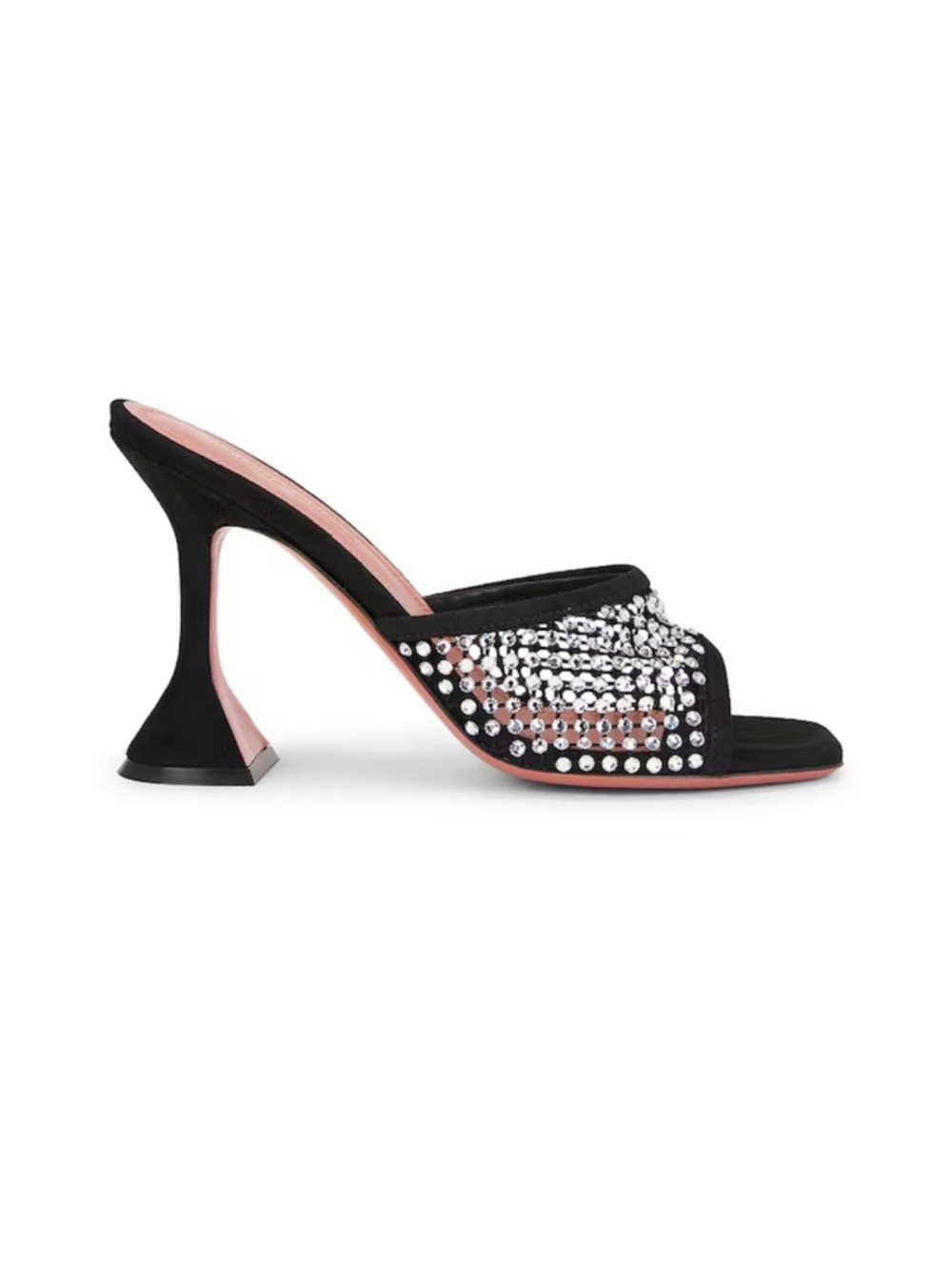 Amina Muaddi Lupita Crystal Slides black - size 40